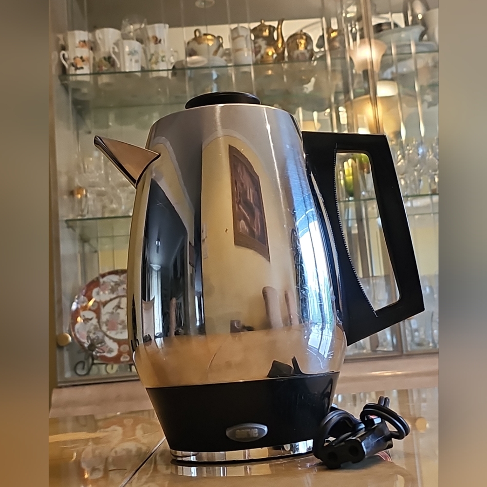 Vintage Webalco Flavo-Perk 6-10 Cup Stainless Steel Automatic Percolator USA